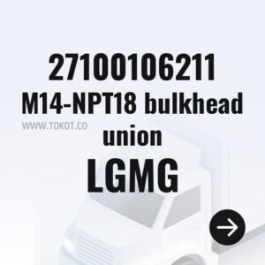 LGMG M14-NPT18 bulkhead union 27100106211 - Genuine Mining Truck Part