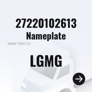 LGMG Nameplate 27220102613 - Genuine Mining Truck Part