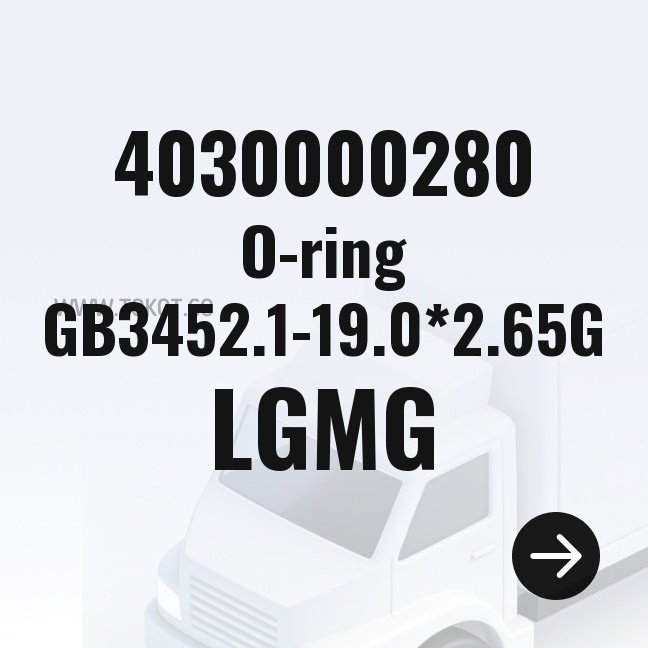 LGMG O-ring GB3452.1-19.0*2.65G 4030000280 - Genuine Mining Truck Part