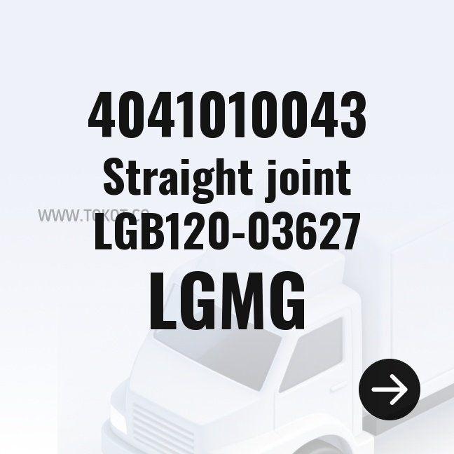 LGMG Straight joint LGB120-03627 4041010043 - Genuine Mining Truck Part