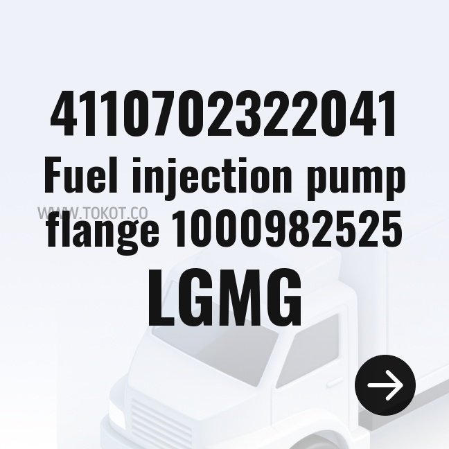 LGMG Fuel injection pump flange 1000982525 4110702322041 - Genuine Mining Truck Part