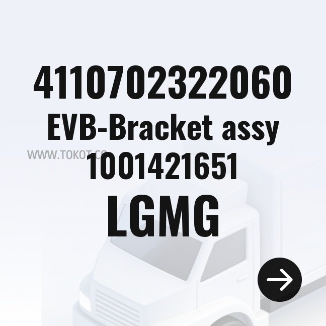 LGMG EVB-Bracket assy 1001421651 4110702322060 - Genuine Mining Truck Part