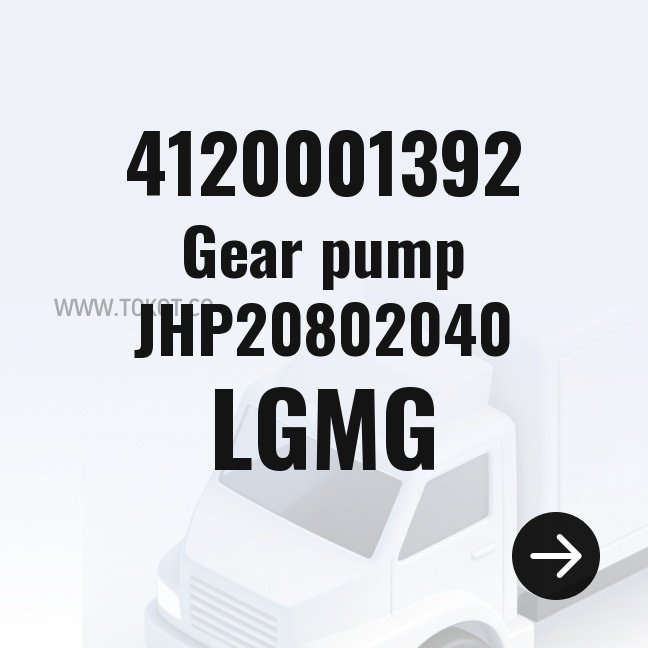 LGMG Gear pump JHP20802040 4120001392 - Genuine Mining Truck Part